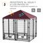 PawHut Perrera de 8 Paneles Parque para Perros Metálica de Exterior con 2 Soportes Giratorios para Comida 2 Cuencos y Toldo de Impermeable y Anti-UV 141x141x153 cm Negro y Rojo, , large indicador imagen numero 4