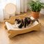 Nobleza Rascador de Gatos 2 en 1 y Cama de Madera, Sof&aacute; Ergon&oacute;mico para Mascotas con Alfombrilla de Sisal Resistente y Dise&ntilde;o Lindo 59*32*20.5cm, , large indicador imagen numero 2
