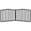 vidaXL Puerta para perros plegable 2 paneles madera álamo negra 160 cm, , large indicador imagen numero 3