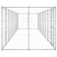 Vidaxl perrera de acero galvanizado plateada para perros, , large indicador imagen numero 10