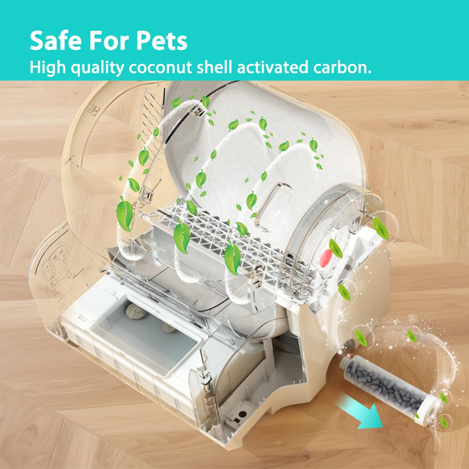 Nobleza Carbón Activado para Caja de Arena Autolimpiante (125g) – Filtro de Olores de Alto Rendimiento para Areneros Inteligentes, Protección de 180 Días, Compatible con Modelo SL02 thumbnail