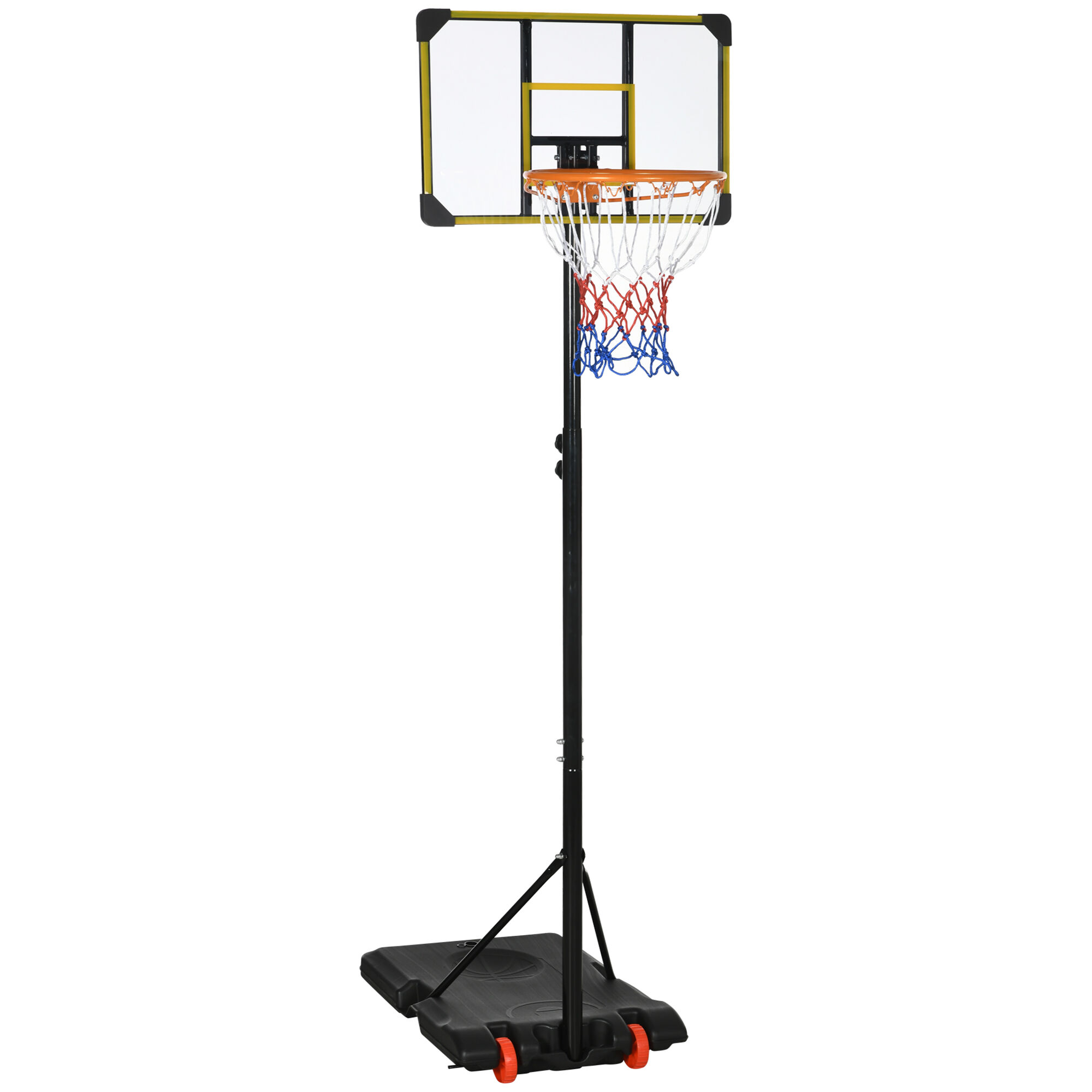 SPORTNOW Canasta de Baloncesto ajustable Amarilla para interior y exterior, , large Imagen numero 1