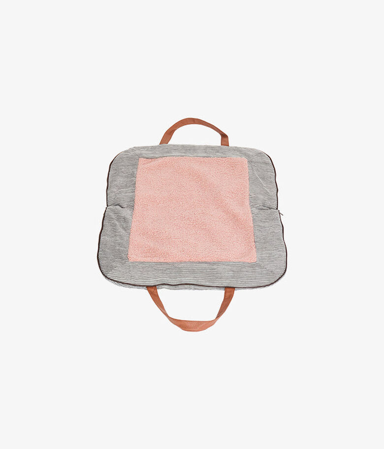 Pet and Co Alfombra De Viaje Charly Cord Gris Perros thumbnail