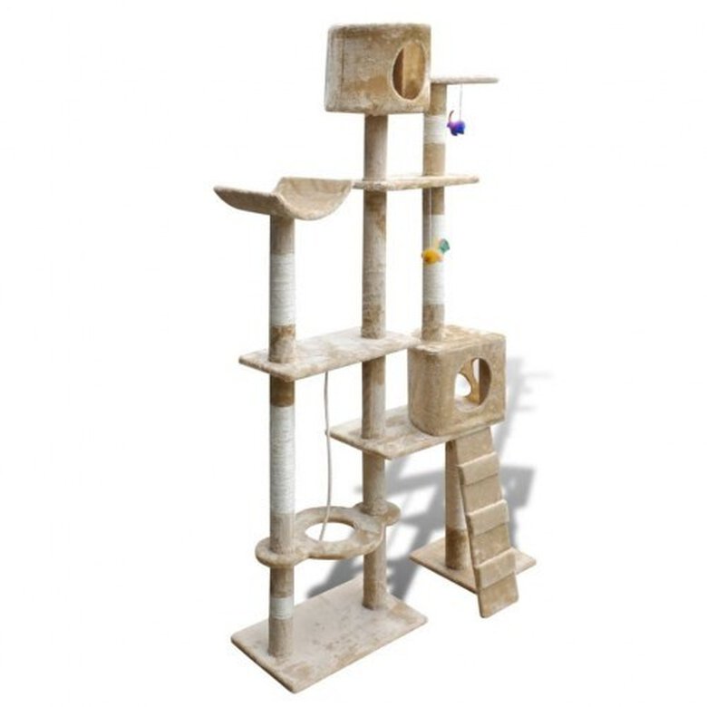 Rascador con poste para gatos color Beige, , large image number null