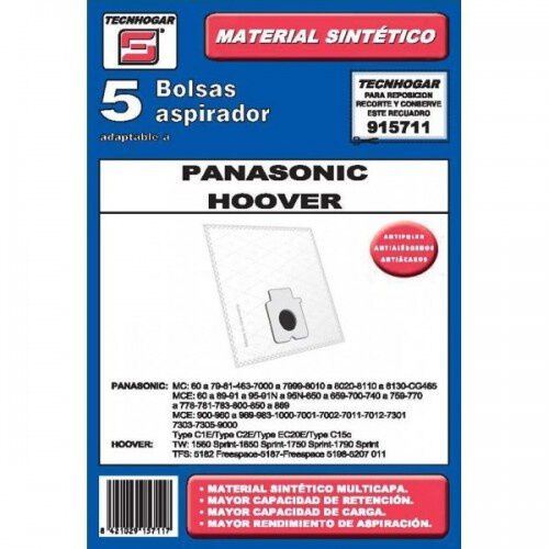 Tecnhogar Bolsas para aspiradora Panasonic y Hoover, , large Imagen numero 1