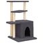 vidaXL Rascador para gatos con postes de sisal gris oscuro 83,5 cm, , large indicador imagen numero 1