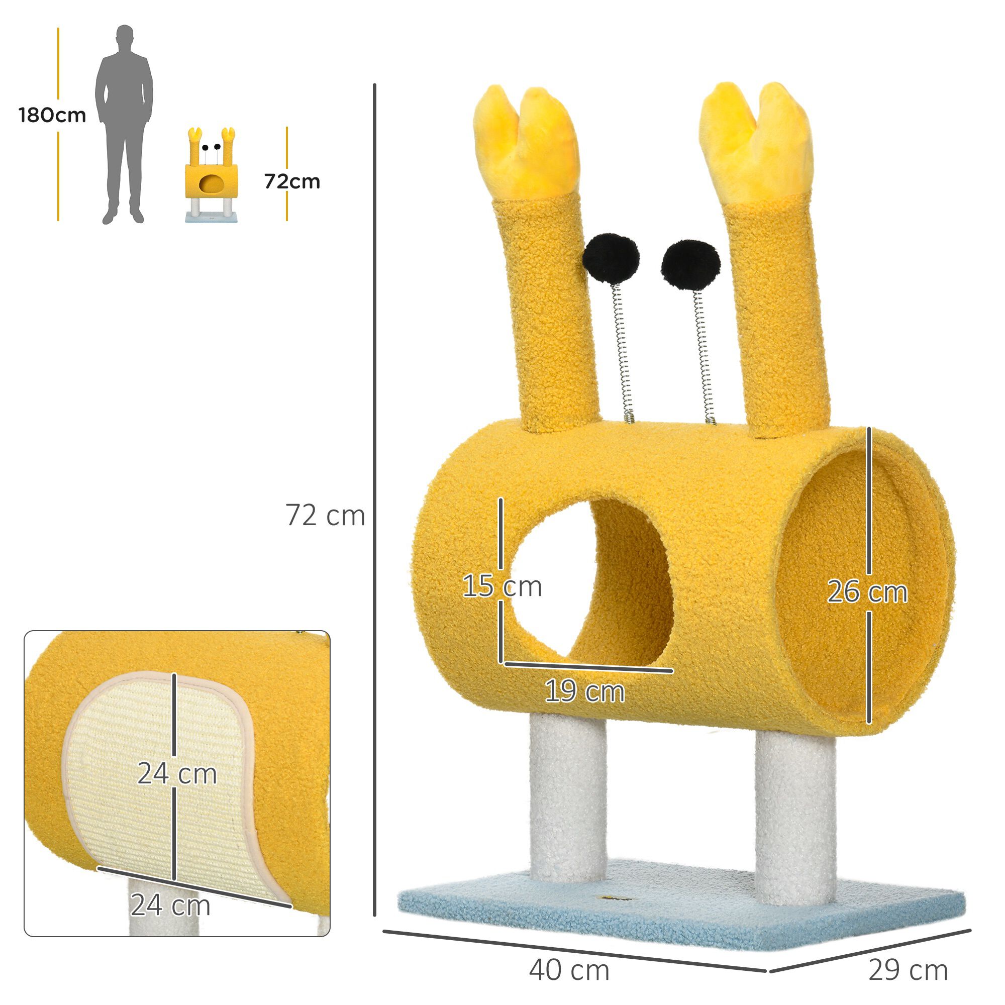 PawHut &Aacute;rbol Rascador para Gatos, , large Imagen numero 3