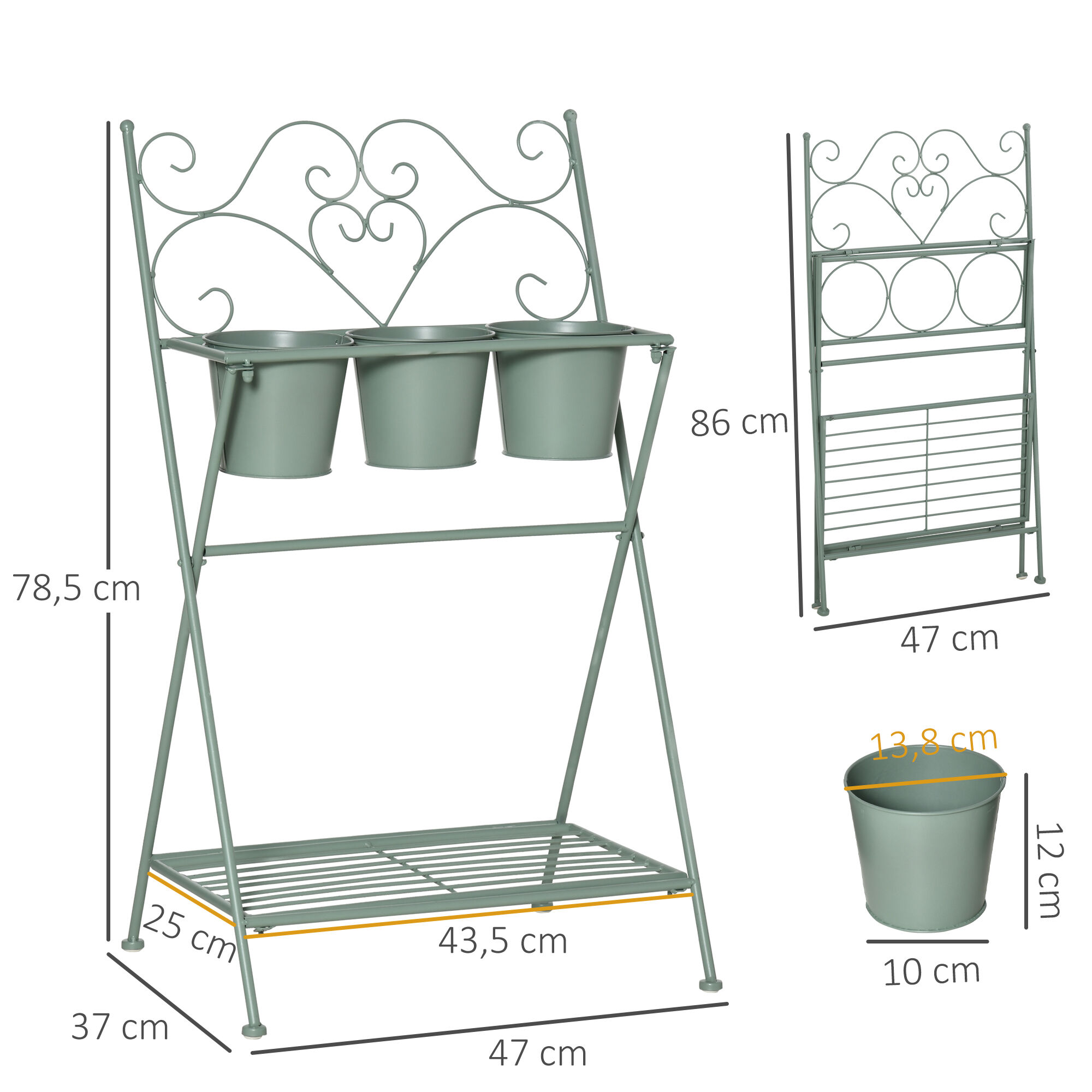 Outsunny Soporte para Plantas Verdes para exterior thumbnail