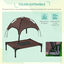 PawHut Cama Elevada para Mascotas Portátil con Toldo Extraíble Tela Transpirable al Aire Libre para Interior y Exterior 61x46x62 cm Café, , large indicador imagen numero 5
