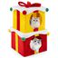 COSTWAY Casa de Gato Navideña de 2 Pisos, Condo en Forma de Caja de Regalo Apilable para Gatitos con Lazo, Mueble para Gatos de Interior con 2 Condos, Moderno y Cálido Refugio para Mascotas, , large indicador imagen numero 1