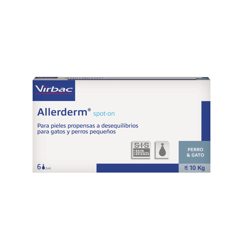 Virbac Allerderm spot on Pipetas dermatológicas para el cuidado de la piel Perros y Gatos., , large image number null