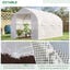Outsunny Invernadero de Jardín 4x2x2 m Tipo Túnel con 6 Ventanas Transpirables y Puerta Enrollable con Cremallera Huerto para Cultivo Plantas Verduras Blanco, , large indicador imagen numero 5