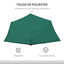 Outsunny Sombrilla 269x138x236 cm Parasol de Jardín con Manivela y Forma Semicircular para Exterior Terraza Patio Piscina Verde, , large indicador imagen numero 4