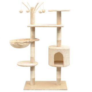 VidaXL Rascador con poste de sisal para gatos color Beige