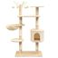 VidaXL Rascador con poste de sisal para gatos color Beige, , large indicador imagen numero 1