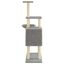 vidaXL Rascador para gatos con postes de sisal gris claro 131 cm, , large indicador imagen numero 4