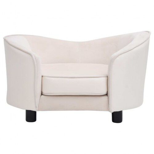 Vidaxl sof&aacute; grueso acolchado crema para perros, , large Imagen numero 3