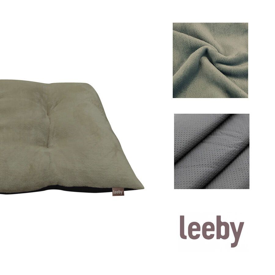 Leeby Cojín Acolchado de Terciopelo Verde para perros thumbnail