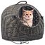 Transportín de sauce natural para gatos color Gris, , large indicador imagen numero 1