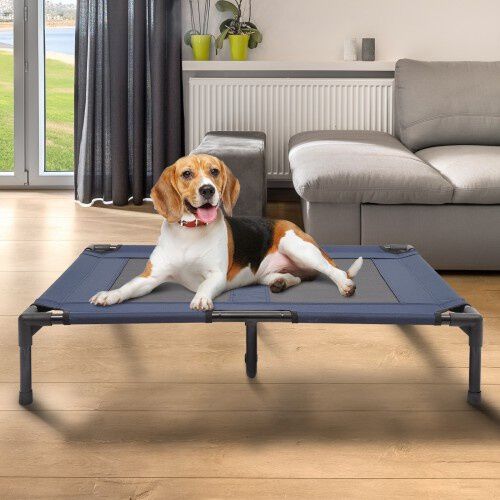 Pawhut cama de exterior azul para mascotas thumbnail