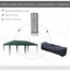 Outsunny Carpa Plegable 6x3 m Cenador de Jardín Gazebo con Altura Ajustable en 3 Niveles Bolsa de Transporte Marco de Acero Anti-UV para Patio Fiestas Camping Verde, , large indicador imagen numero 4