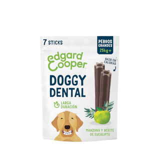 Edgard & Cooper Barritas Dentales Manzana y eucalipto snack para perros grandes