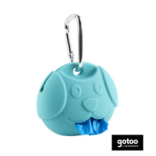 Gotoo Porta bolsas silicona azul para perros