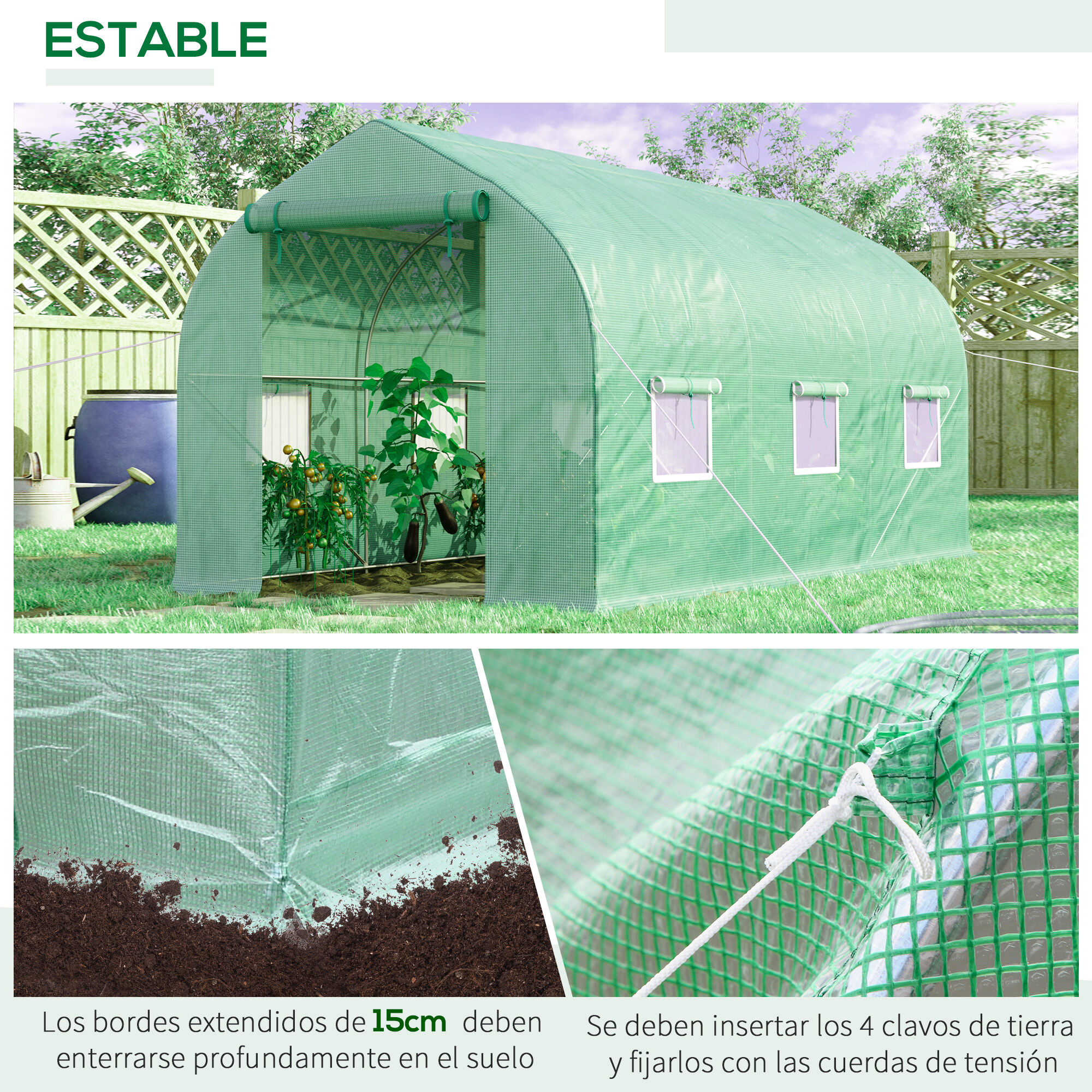 Outsunny Invernadero Verde para exterior thumbnail