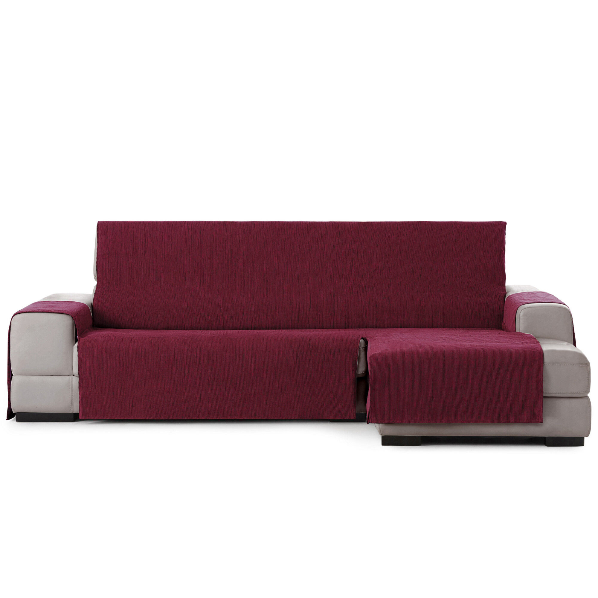 Vipalia Protector Funda Chaise Longue Lisa. Cubresofa Chenilla. Dise&ntilde;o Elite. Color Rojo. Chaise Corto Derecha, , large Imagen numero 4