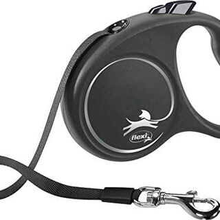 Flexi Desing Cinta Correa extensible negra para perros
