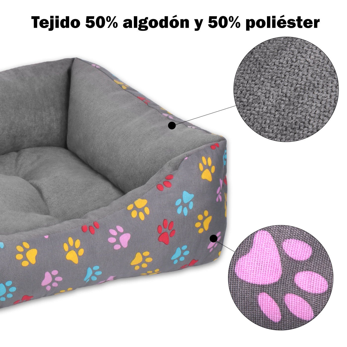 Home Mercury Cama con Estampa de patas para Perros thumbnail