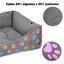 HOME MERCURY-Cesta,Cama Comoda para Perros,Gatos y Mascotas, con Relleno de Fibras,Resistente al Desgaste y Duradero (Mediano, Huellas), , large indicador imagen numero 4