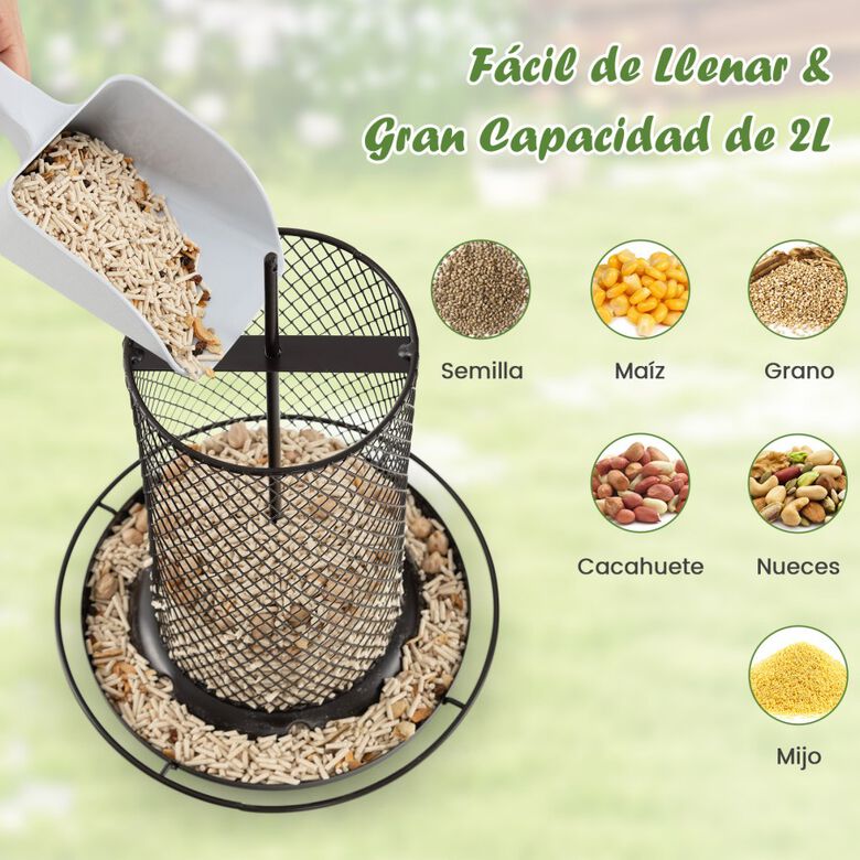 COSTWAY Comedero Colgante con Gran Capacidad para Pájaros thumbnail