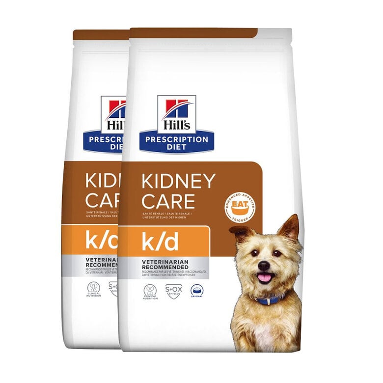 2 x 4 kg Hill's Prescription Diet Kidney Care k/d pienso para perros ¡Pack ahorro!