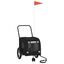 vidaXL Remolque de bicicleta para mascotas Negro 124.5 x 63.5 x 53 cm, , large indicador imagen numero 1