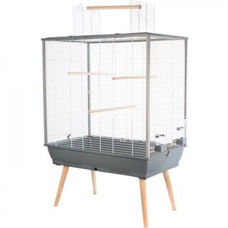 Zolux jaula elevada neo jili gris para pájaros