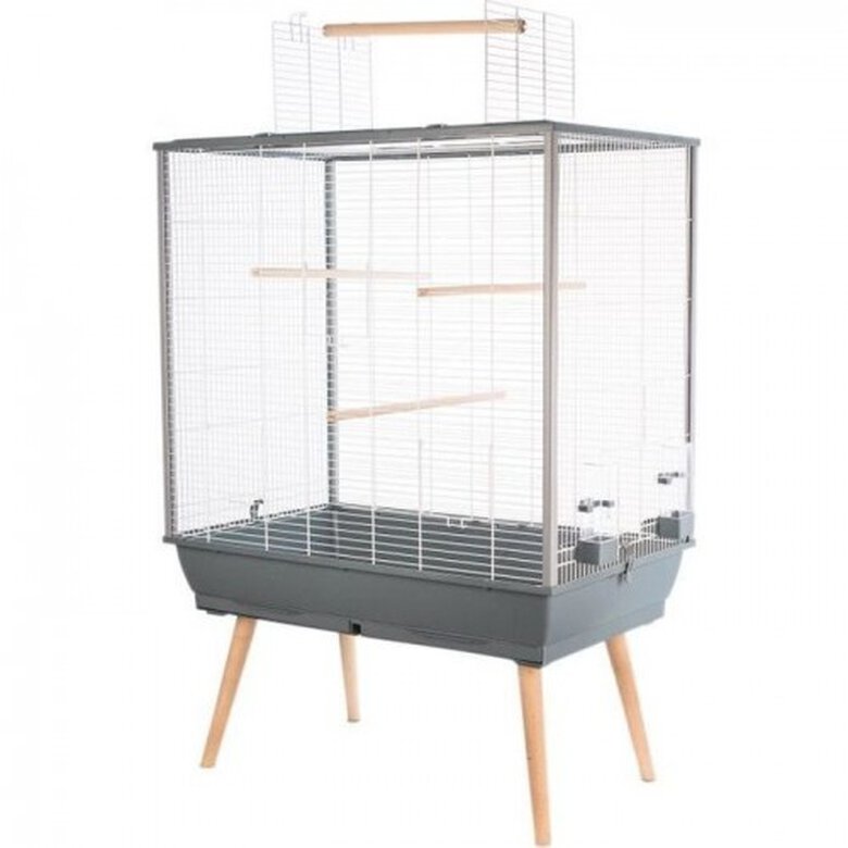 Zolux jaula elevada neo jili gris para pájaros