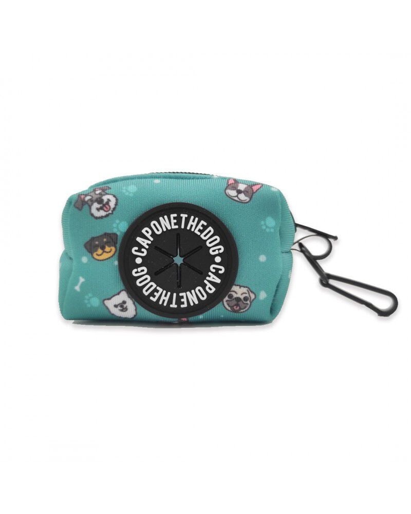 CaponeTheDog Dogs Porta Bolsas azul con estampado para perros