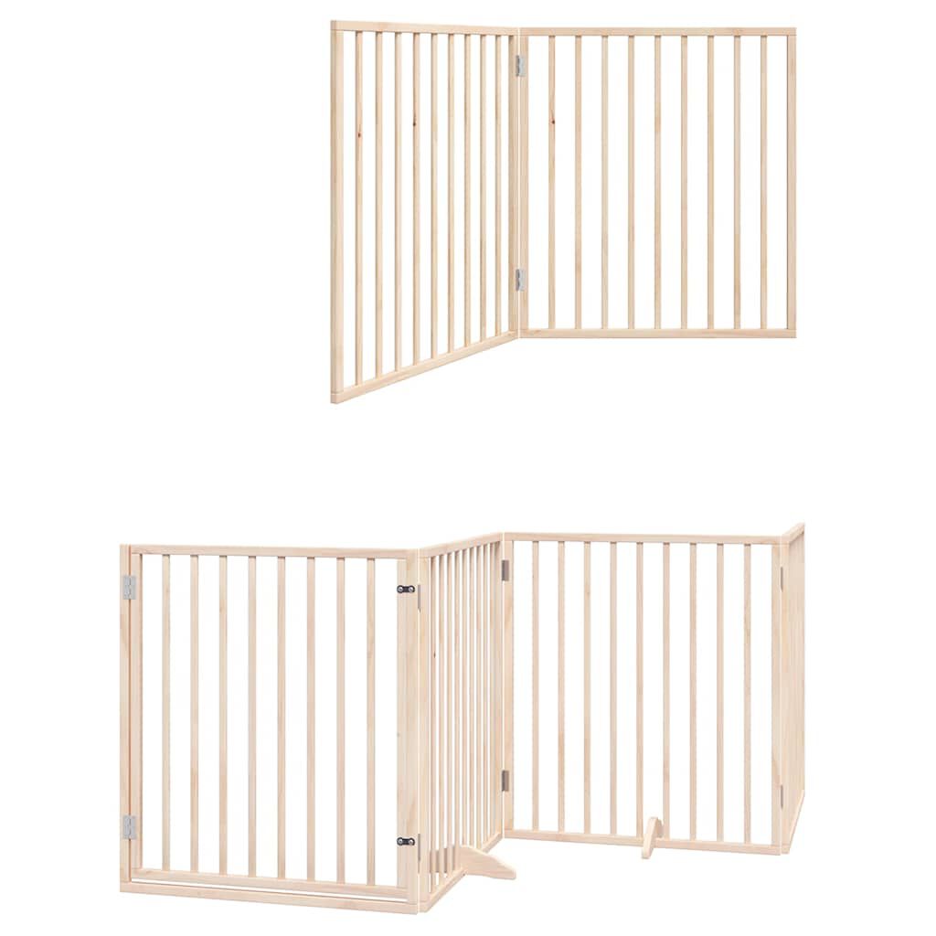 Vidaxl Puerta para Perros Plegable Paneles Puerta para Mascotas Madera de &Aacute;lamo, , large Imagen numero 4