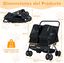 COSTWAY Carrito para Perros Doble, Cochecito Plegable para Perros con 2 Portabeb&eacute;s, Sombrilla Ajustable, Almohadilla Extra&iacute;ble, Cintur&oacute;n de Seguridad, Cesta, Carro Mascotas, Carga 12 kg uno (Negro), , large indicador imagen numero 5