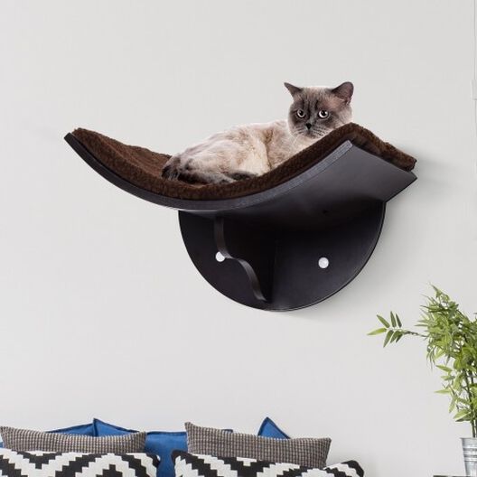 Cama en la pared PawHut para gatos color Marrón, , large image number null