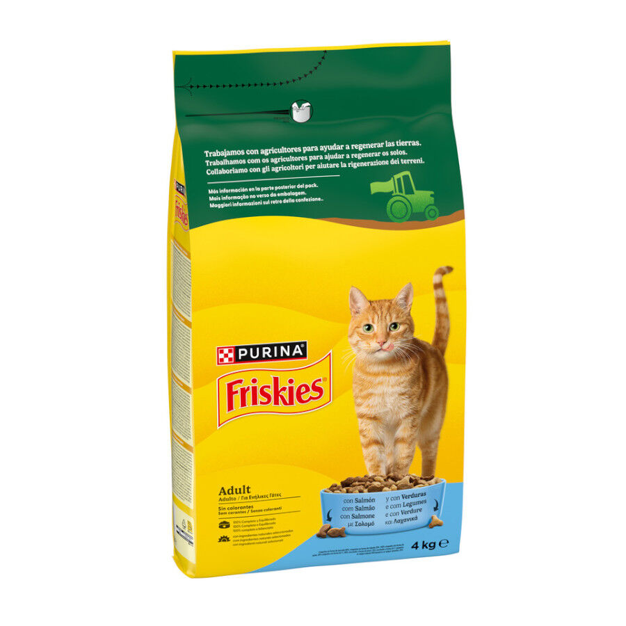 4 kg Purina Friskies Adult Pienso para gatos con salm&oacute;n y verduras, , large Imagen numero 3