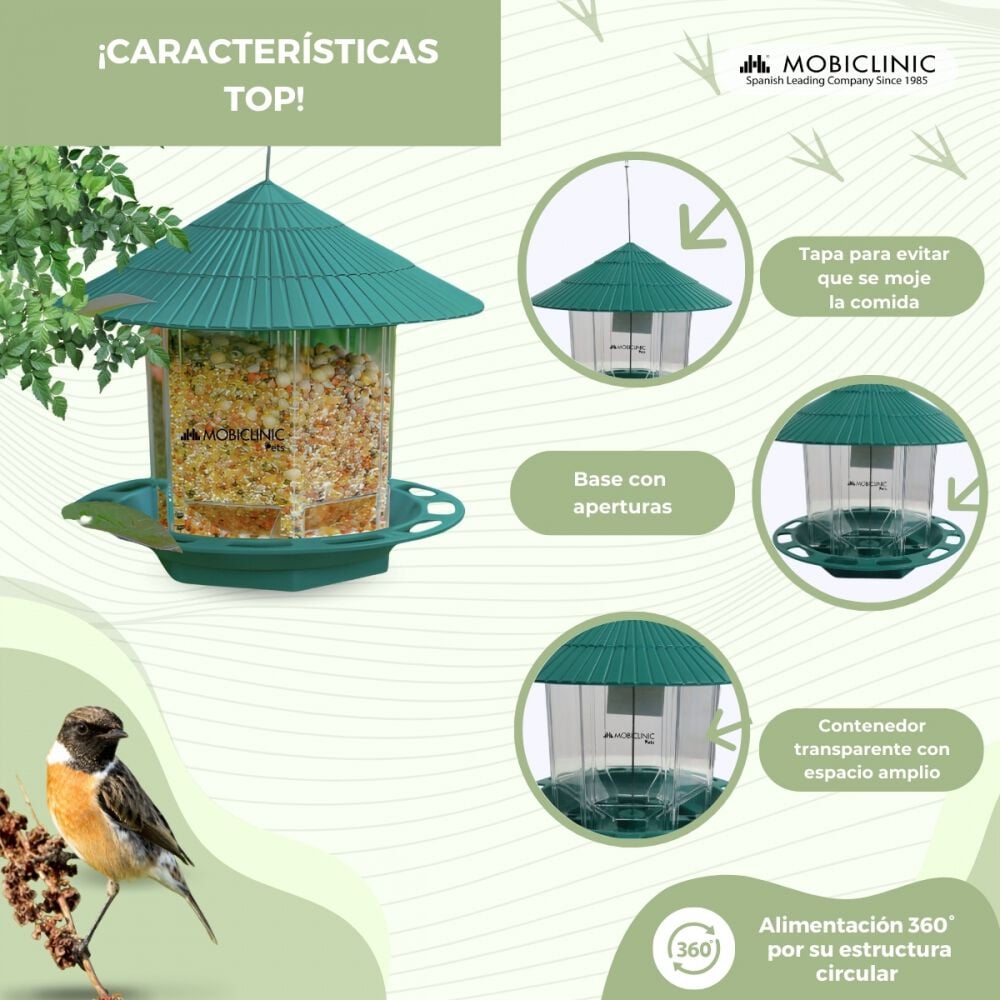 Mobiclinic Comedero para pájaros Silvestres para Aves thumbnail