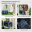 PawHut 4 en 1 Transportadora para Mascotas con Ruedas Carrito para Mascotas Bolsa de Transporte para Perros Gatos con Asa Telescópica de Aluminio 50x31x37 cm Azul, , large indicador imagen numero 5
