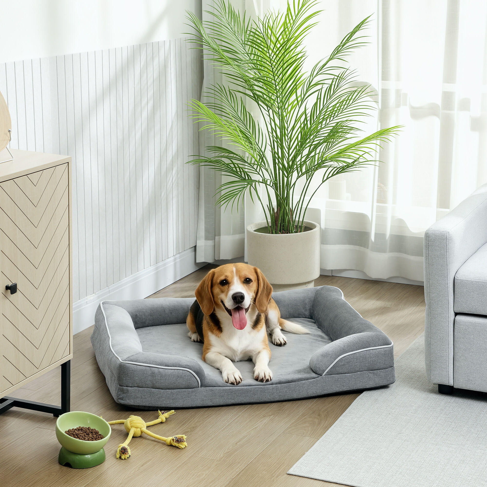 PawHut Cama para Perros Gris, , large Imagen numero 2