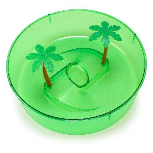 Tortuguera redonda con palmera color Verde, , large Imagen numero 3