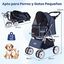 COSTWAY Cochecito para Mascotas, Carrito para Perros Plegable con Ruedas Grandes, Malla Transpirable, Cubierta Impermeable, Portavasos y Cesta, Carro para Perros Peque&ntilde;os y Gatos hasta 15 kg, Azul, , large indicador imagen numero 5