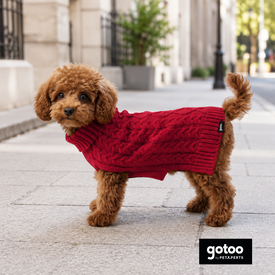 Gotoo Jersey de Punto Rojo para perros