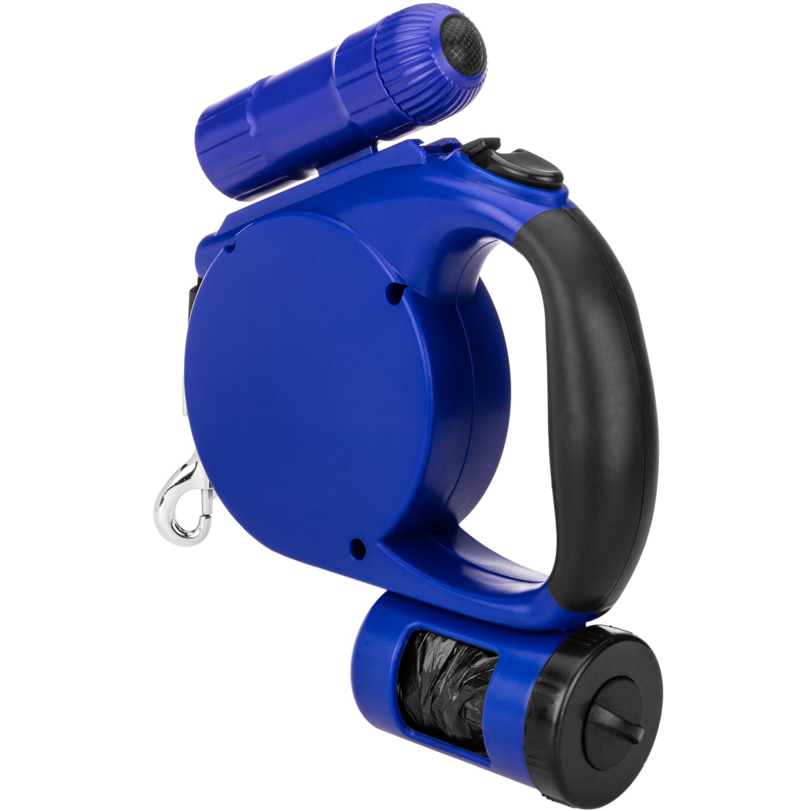 Correa extensible para mascotas color azul con dispensador de bolsas, , large Imagen numero 4