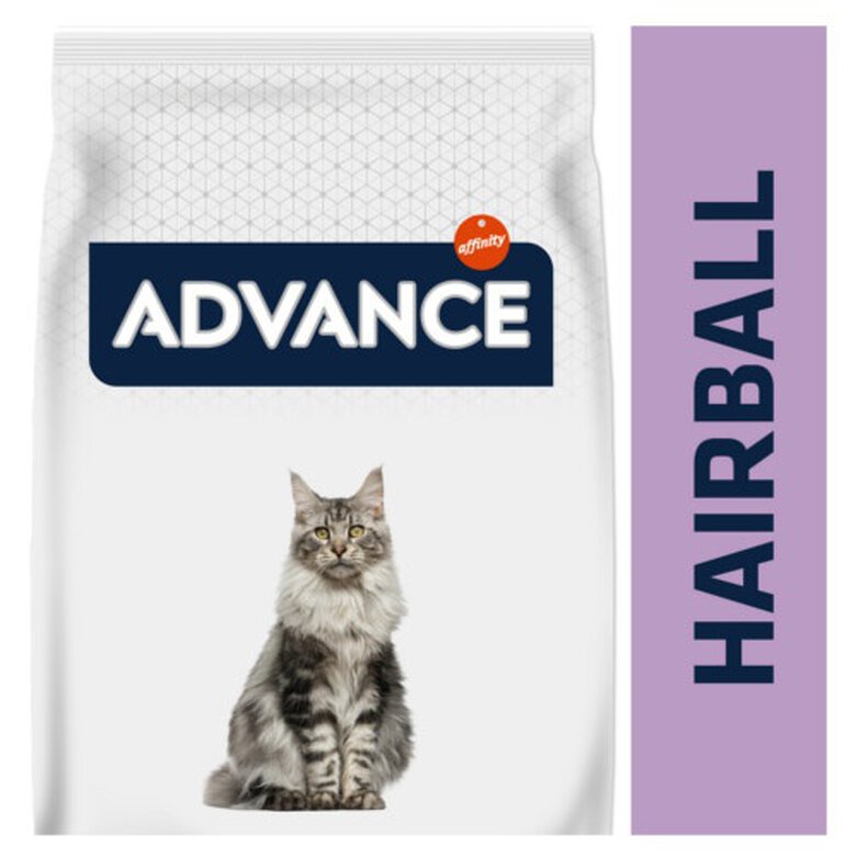 Advance Hairball comida para gatos pollo y arroz image number null